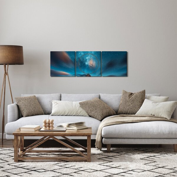 A kék Tejút képe (órával) (90x30 cm)