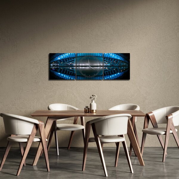 Egy kép a futballstadionról (órával) (90x30 cm)