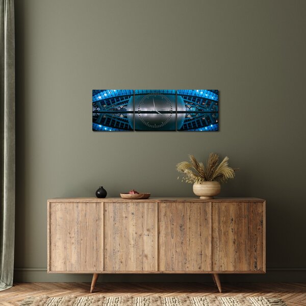 Egy kép a futballstadionról (órával) (90x30 cm)