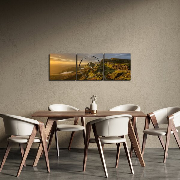 A hegység képe (órával) (90x30 cm)