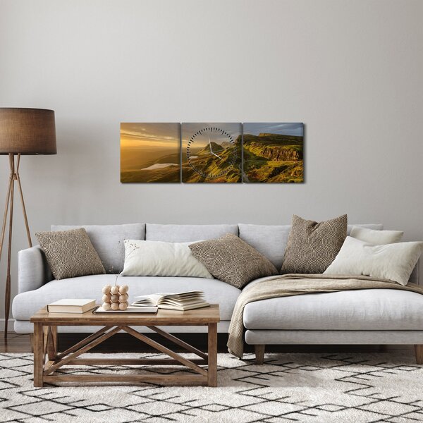 A hegység képe (órával) (90x30 cm)