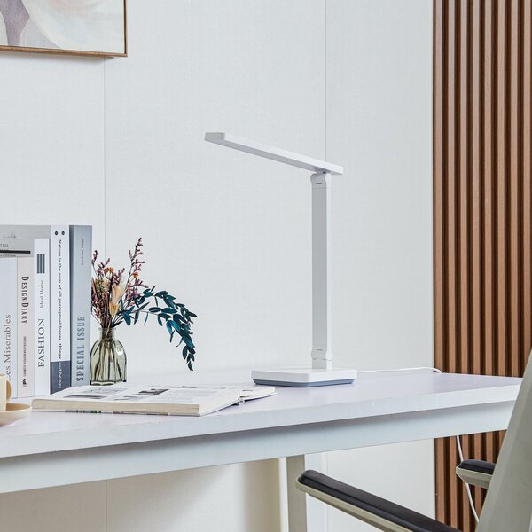 Asztali lámpa Lindby, Rylas, dimmable, Fehér, Dolgozószoba / iroda