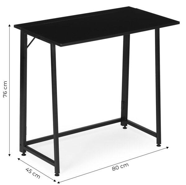 Összecsukható íróasztal 80x45 cm laptop asztal fekete