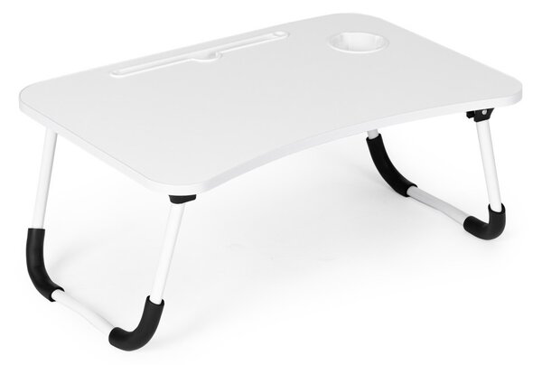 Összecsukható laptoptartó, 60x40 cm, fehér
