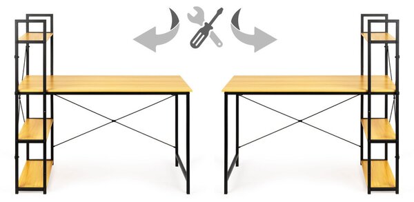 Fa íróasztal galériapolcokkal