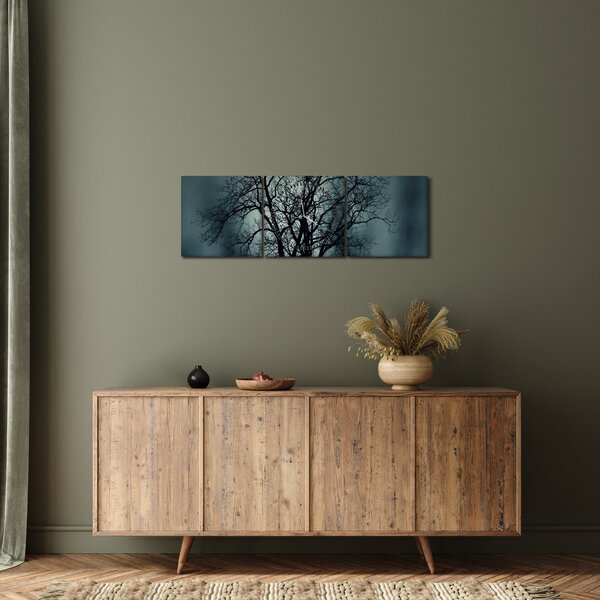 Kép egy fáról napfogyatkozáskor (órával) (90x30 cm)