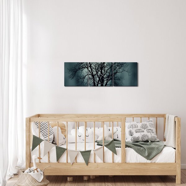 Kép egy fáról napfogyatkozáskor (órával) (90x30 cm)