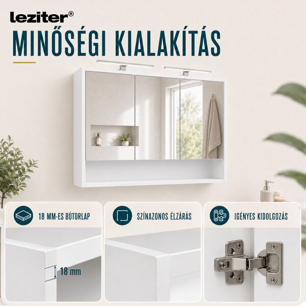 Luna 120 felső tükrös szekrény winston tölgy
