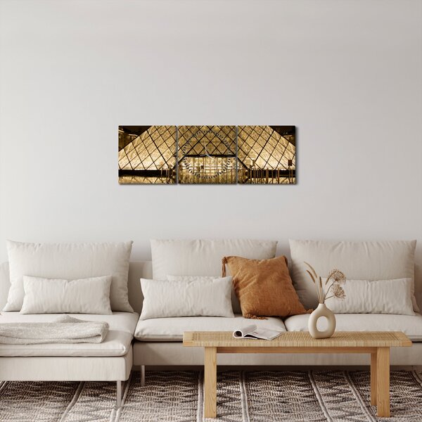 Louvre képe (órával) (90x30 cm)