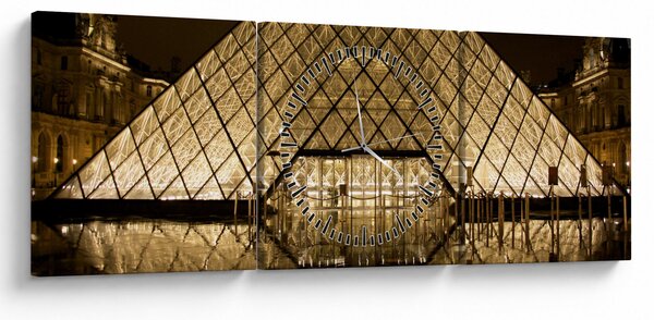 Louvre képe (órával) (90x30 cm)