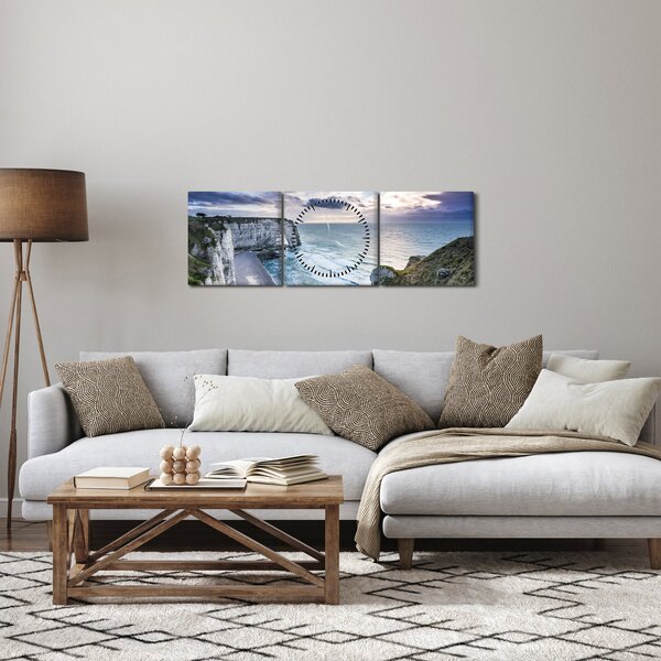 Egy kép a sziklákról (órával) (90x30 cm)