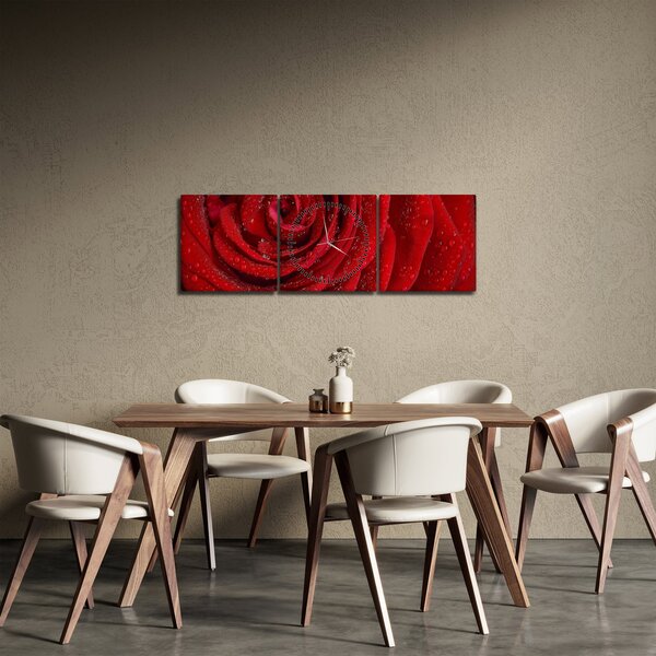 Kép - részlet a rózsáról (órával) (90x30 cm)