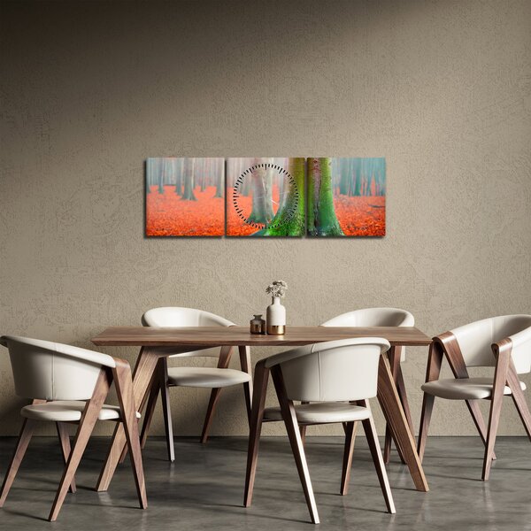 Fa képe (órával) (90x30 cm)