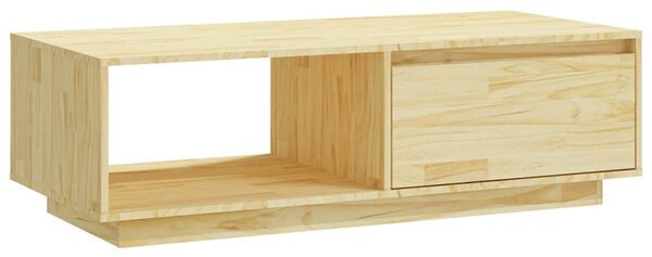 Tömör fenyőfa dohányzóasztal 110 x 50 x 33,5 cm