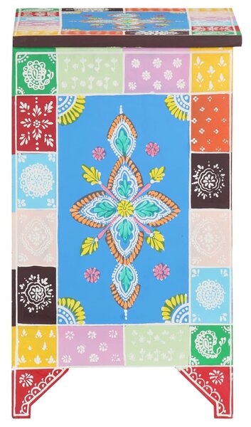 Kézzel festett tömör mangófa éjjeliszekrény 40 x 30 x 50 cm
