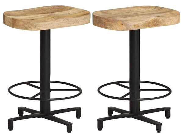 2 db tömör mangófa bárszék 52 cm