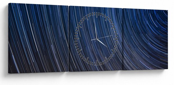 Éjszakai csillagok és az ég képe (órával) (90x30 cm)