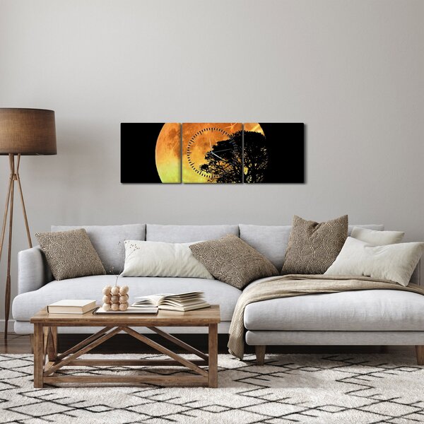 Árnyékok a holdfényben képe (órával) (90x30 cm)