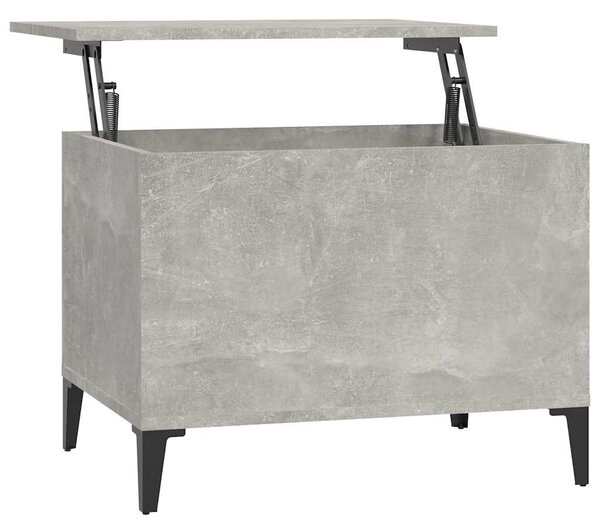 Betonszürke szerelt fa dohányzóasztal 60 x 44,5 x 45 cm