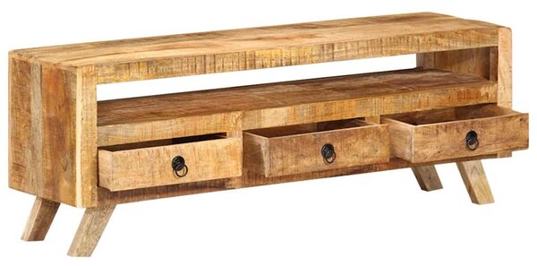Tömör mangófa TV-szekrény 110 x 30 x 40 cm