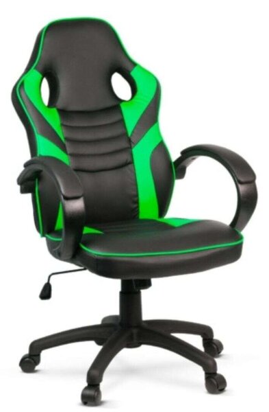Gamer szék karfával #fekete-zöld