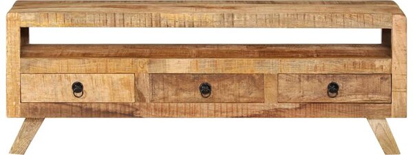 Tömör mangófa TV-szekrény 110 x 30 x 40 cm