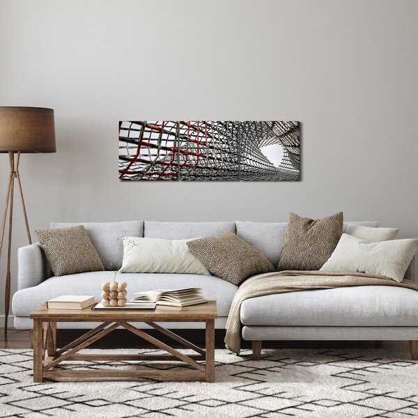 Egy vasszerkezet képe (órával) (90x30 cm)
