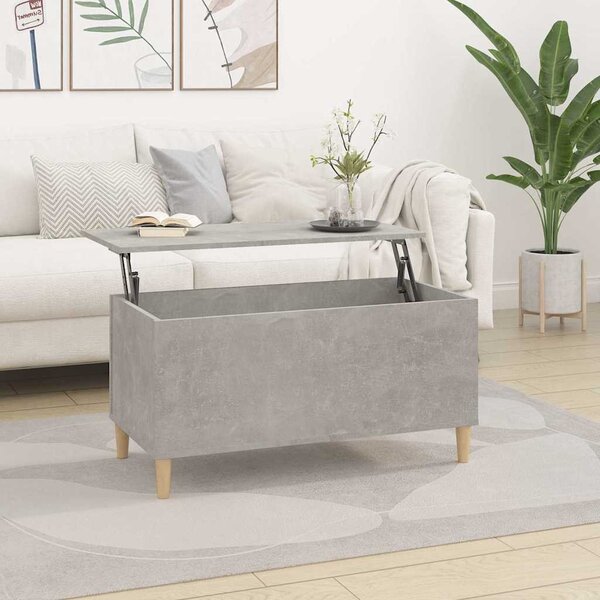 Betonszürke szerelt fa dohányzóasztal 90x44,5x45 cm