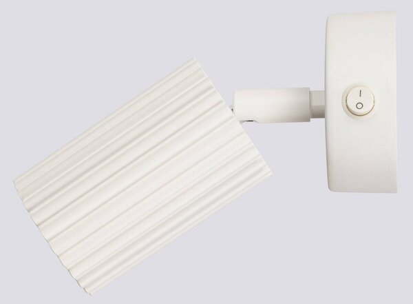 SOLLUX LIGHTING Fali spotlámpa carbon, bézs, vetület 16 cm, kapcsoló, alumínium, Krém / borostyánsárga, Nappali / Étkező, Alumínium, Modern