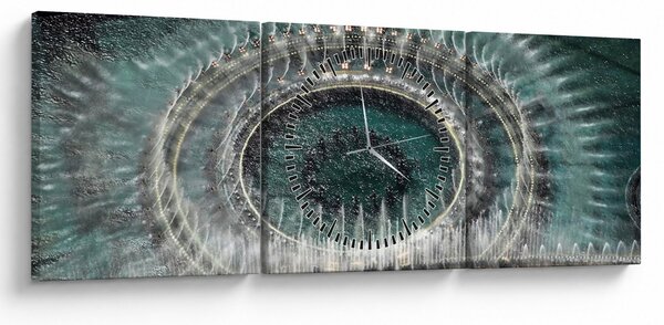 Szökőkút képe (órával) (90x30 cm)