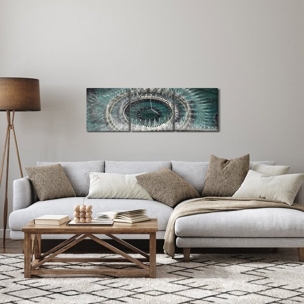 Szökőkút képe (órával) (90x30 cm)
