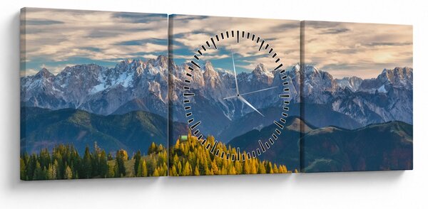 Kép - hegyi panoráma (órával) (90x30 cm)