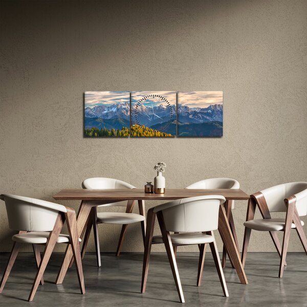 Kép - hegyi panoráma (órával) (90x30 cm)