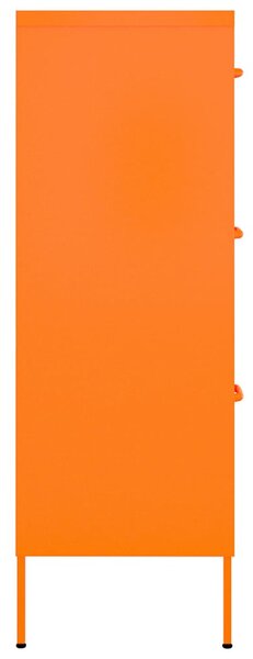 Narancssárga acél fiókos szekrény 80 x 35 x 101,5 cm