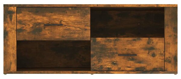 Füstös tölgy színű szerelt fa TV-szekrény 100 x 35 x 40 cm