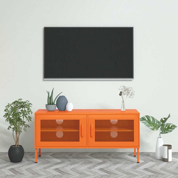 Narancssárga acél TV-szekrény 105 x 35 x 50 cm