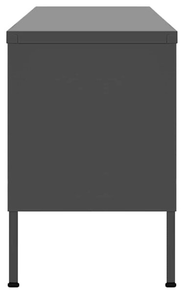 Antracitszürke acél TV-szekrény 105 x 35 x 50 cm