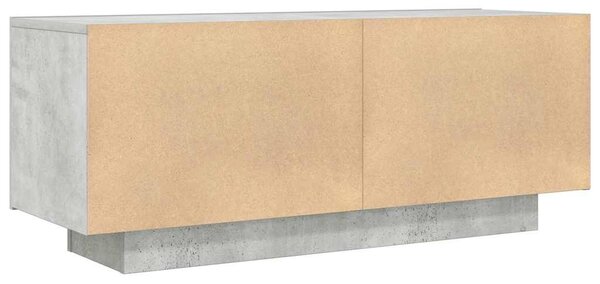 Betonszürke szerelt fa TV-szekrény 100x35x40 cm