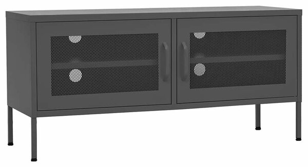 Antracitszürke acél TV-szekrény 105 x 35 x 50 cm