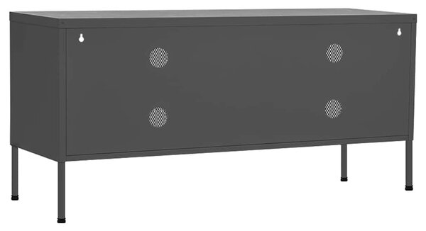 Antracitszürke acél TV-szekrény 105 x 35 x 50 cm