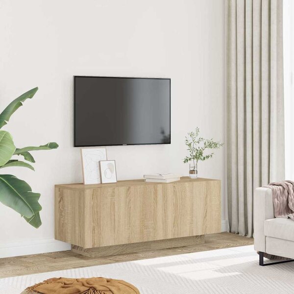 Sonoma tölgyszínű szerelt fa TV-szekrény 100 x 35 x 40 cm