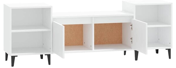 Fehér szerelt fa TV-szekrény 160 x 35 x 55 cm