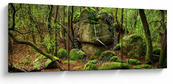 Egy varázslatos erdő képe (órával) (90x30 cm)