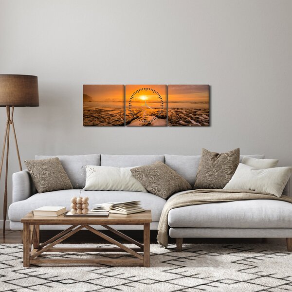 Naplemente képe (órával) (90x30 cm)