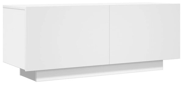 Fehér szerelt fa TV-szekrény 100 x 35 x 40 cm