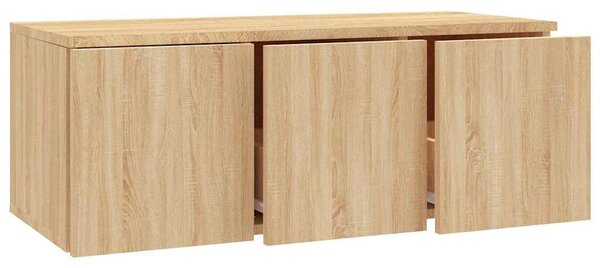 Sonoma tölgy színű szerelt fa TV-szekrény 80 x 34 x 30 cm