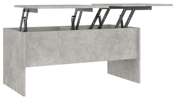 Betonszürke szerelt fa dohányzóasztal 102 x 50,5 x 46,5 cm