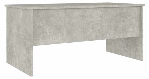 Betonszürke szerelt fa dohányzóasztal 102 x 50,5 x 46,5 cm