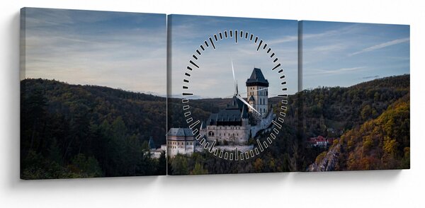 Karlstejn képe (órával) (90x30 cm)