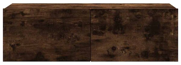 Füstös tölgy színű szerelt fa fali TV-szekrény 100 x 30 x 30 cm